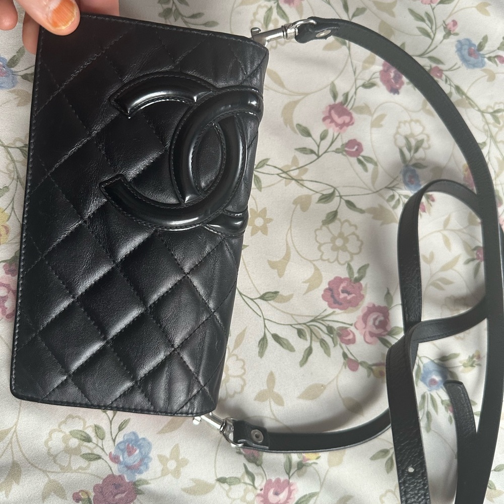 CHANEL CC Quilted Matelasse Cambon Wallet with Chain / WOC / Crossbody
